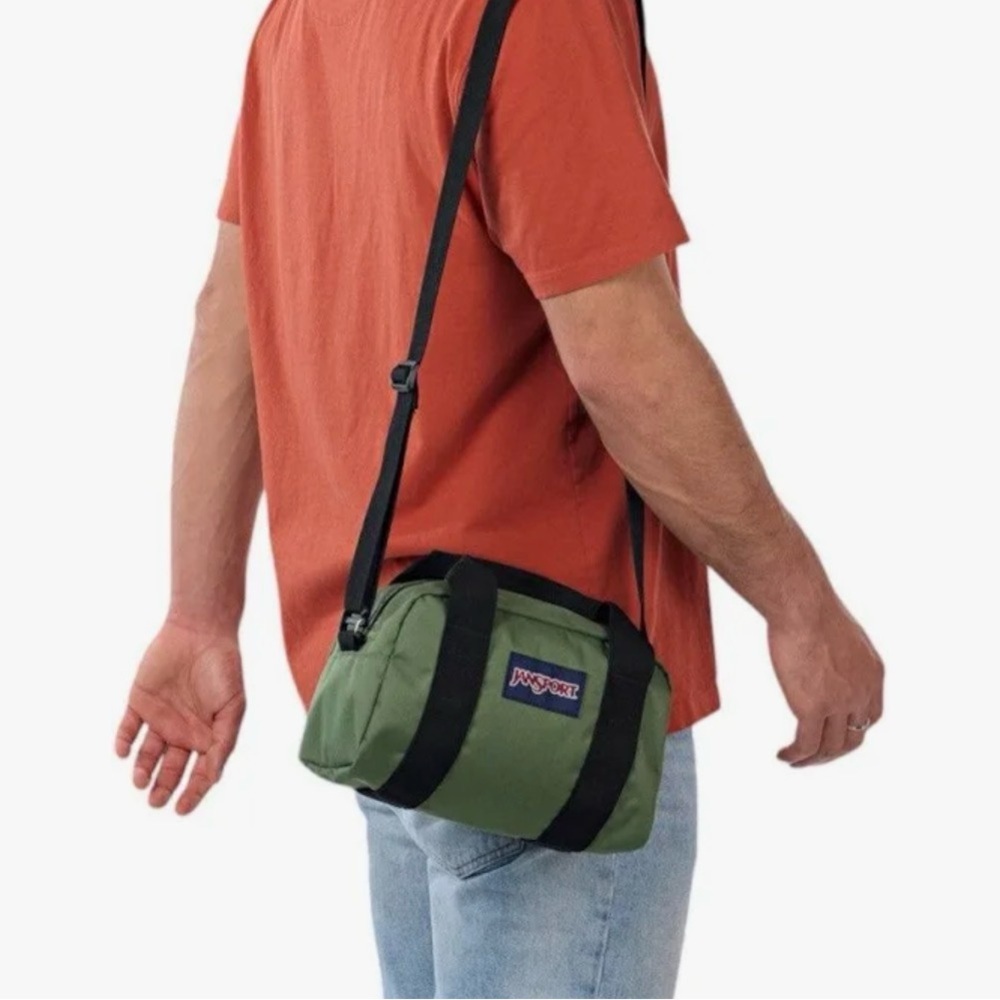JanSport Weekender Mini Duffel, Adjustable Strap, Zip Closure, Cargo Green - Picture 2 of 8